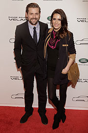 Klaas Heufer - Umlauf und Freundin Doris Golpashin Weltpremiere des Range Rover Velar im Design Museum London am 01.03.2017 Foto: M.Nass / BrauerPhotos fuer Jaguar Land Rover